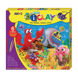 Amos i-Clay Modelling Clay Kit 18g x 6 pieces with Modelling Tools - Cafe Supply
