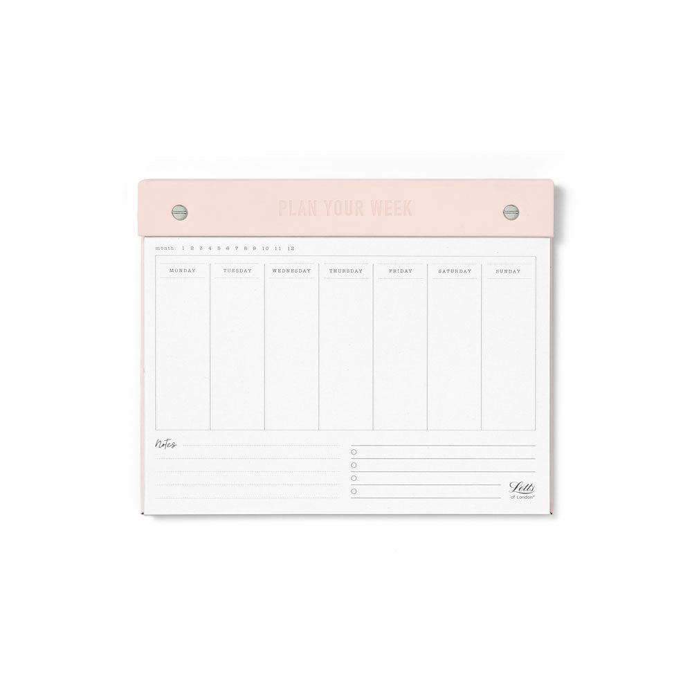 Letts Undated Weekly Planner 250x200mm Conscious Rosewater - Cafe Supply