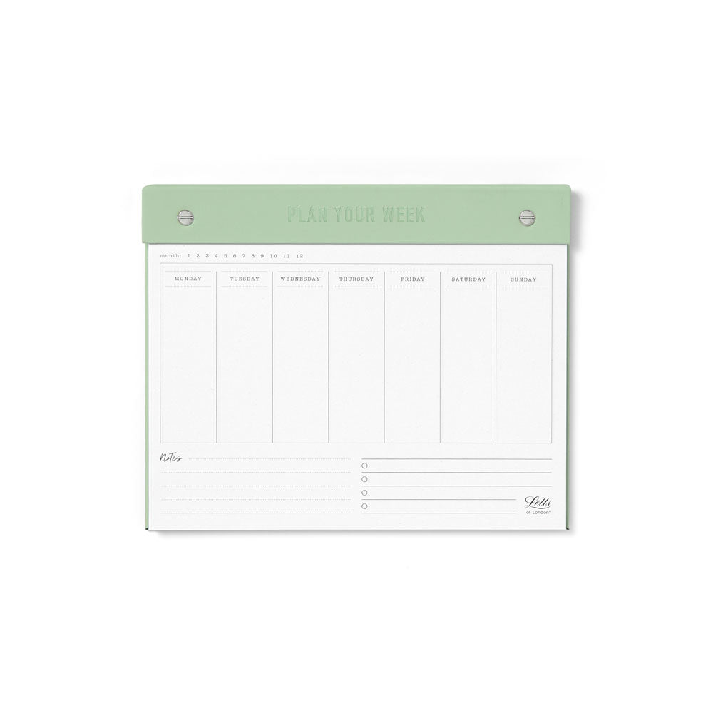 Letts Undated Weekly Planner 250x200mm Conscious Sage - Cafe Supply