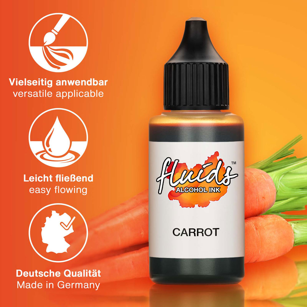 Octopus Fluids Alcohol Ink Carrot Orange 30ml - Cafe Supply