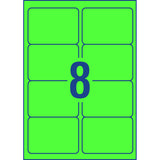 Avery Shipping Label L7165FG Fluoro Green 99.1x67.7mm 8up 25 Sheets - Cafe Supply