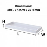 White Melamine Amenity Tray 310L x 125W - Cafe Supply