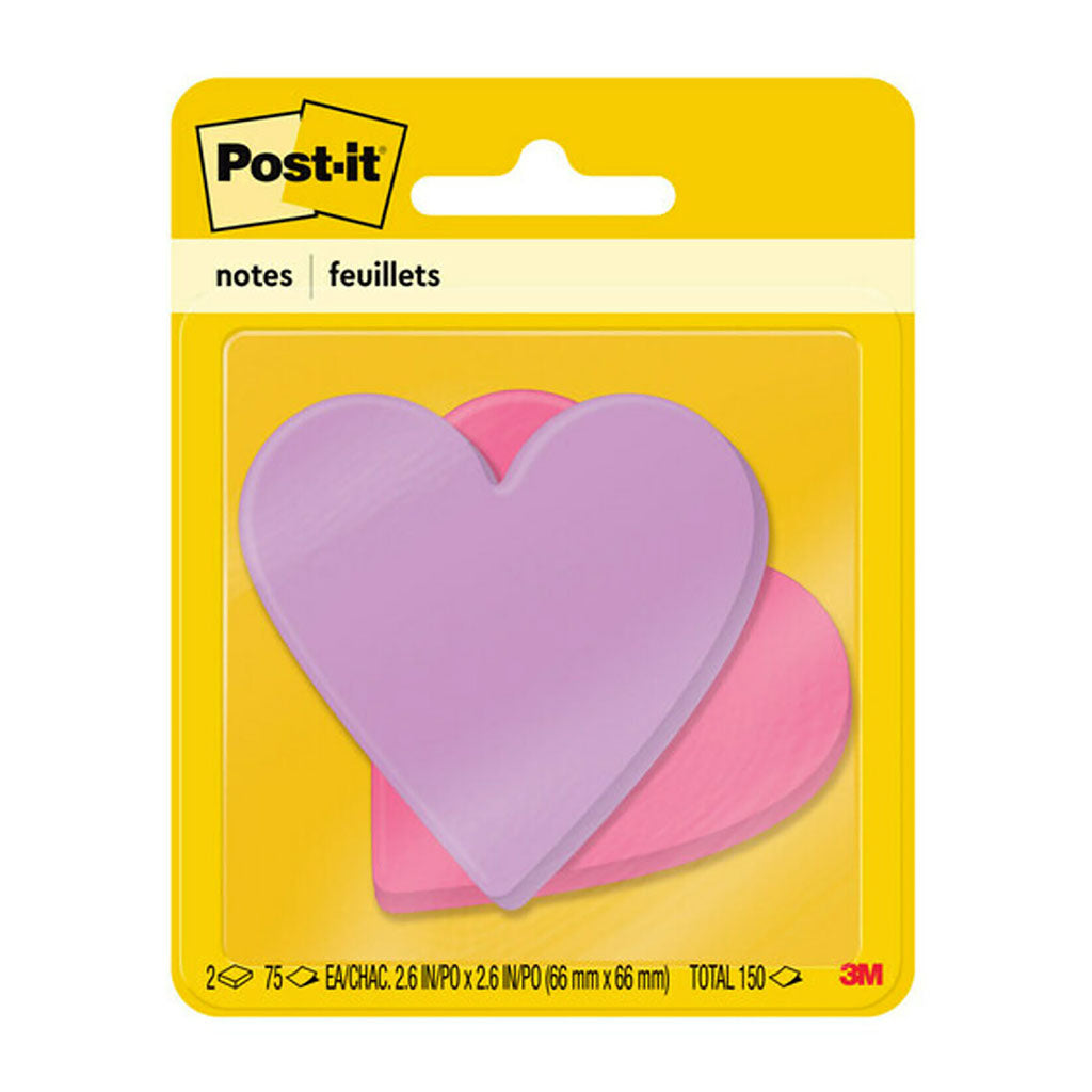 Post-it Heart-Shaped Notes 7350-HRT 76x76mm, Pack of 2 - Cafe Supply