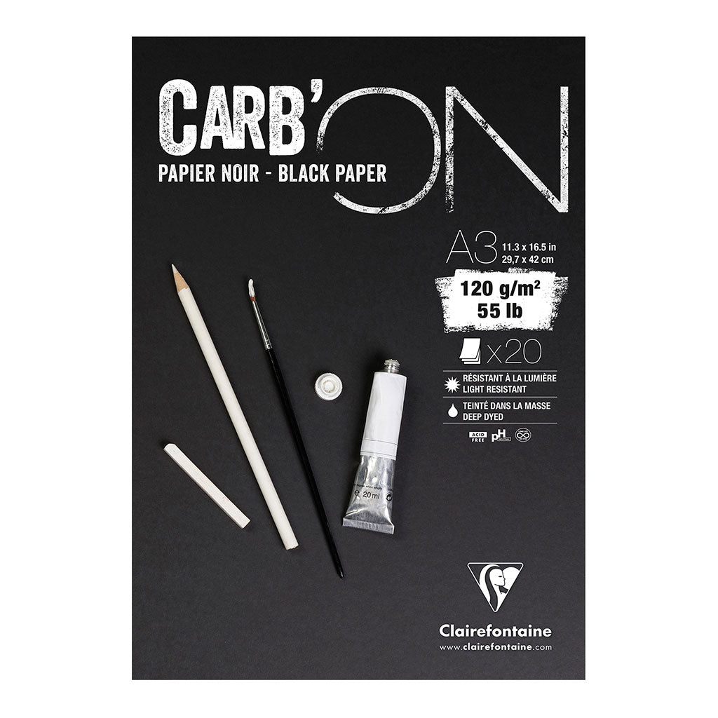 CarbON Black Pad A3 120g 20sh - Cafe Supply