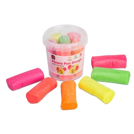 EC Fun Dough Fluoro Tub 900g Pack 6 Assorted - Cafe Supply