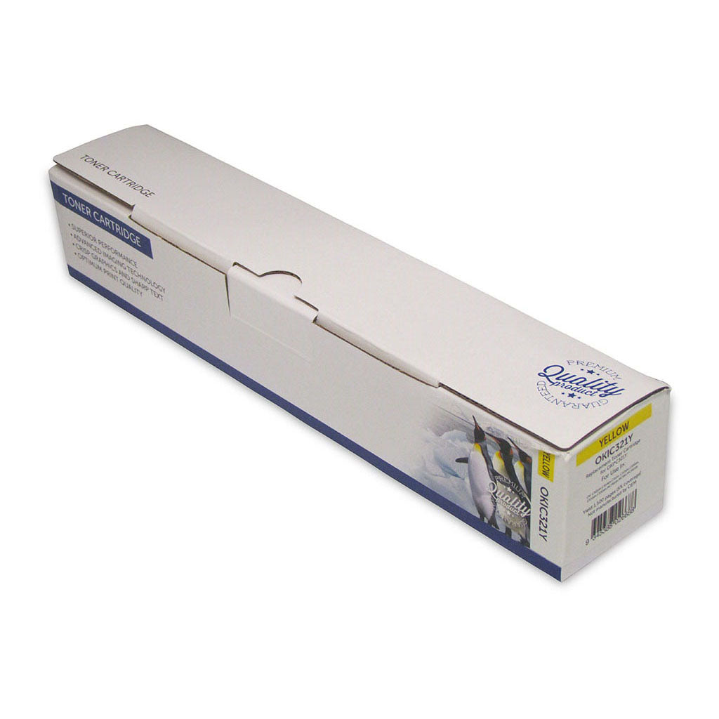 Icon Compatible OKI C301 C321 MC342 Yellow Toner Cartridge (44973545) - Cafe Supply