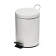 3L Round White Pedal Bin - Cafe Supply
