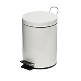3L Round White Pedal Bin - Cafe Supply