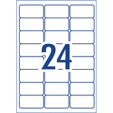Avery Heavy Duty ID Label J4773 White Inkjet 64x33.8mm 24up 10 Sheets - Cafe Supply
