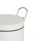 3L Round White Pedal Bin - Cafe Supply