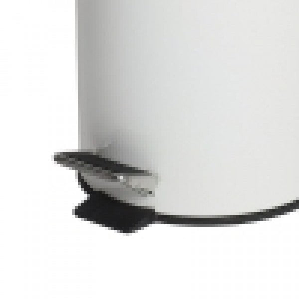 3L Round White Pedal Bin - Cafe Supply
