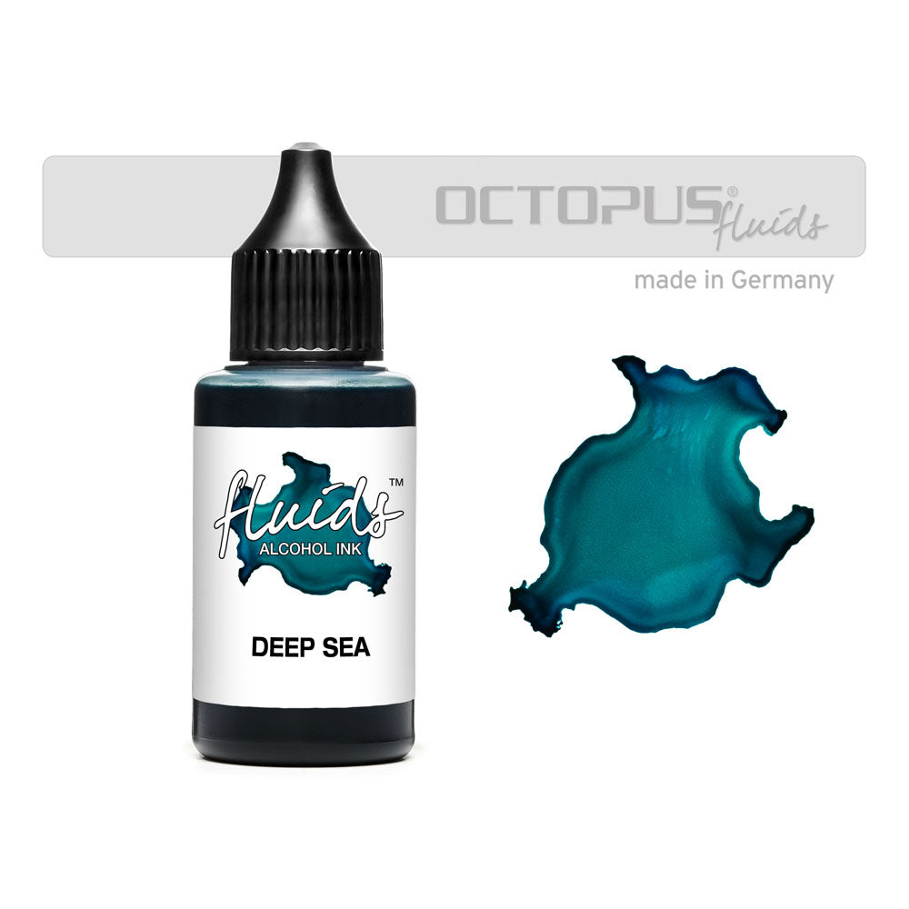 Octopus Fluids Alcohol Ink Deep Sea Blue 30ml - Cafe Supply