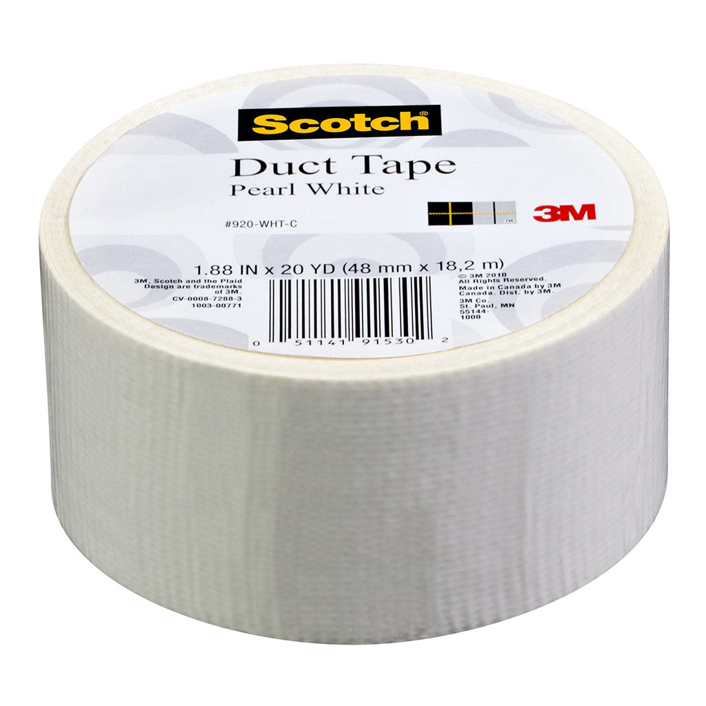 Scotch Duct Tape 920-WHT 48mm x 18.2m Pearl White - Cafe Supply