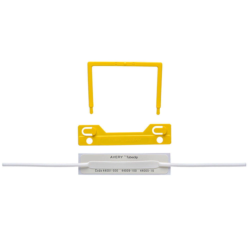 Avery Clip File Fastener Yellow 100 Pack - Cafe Supply