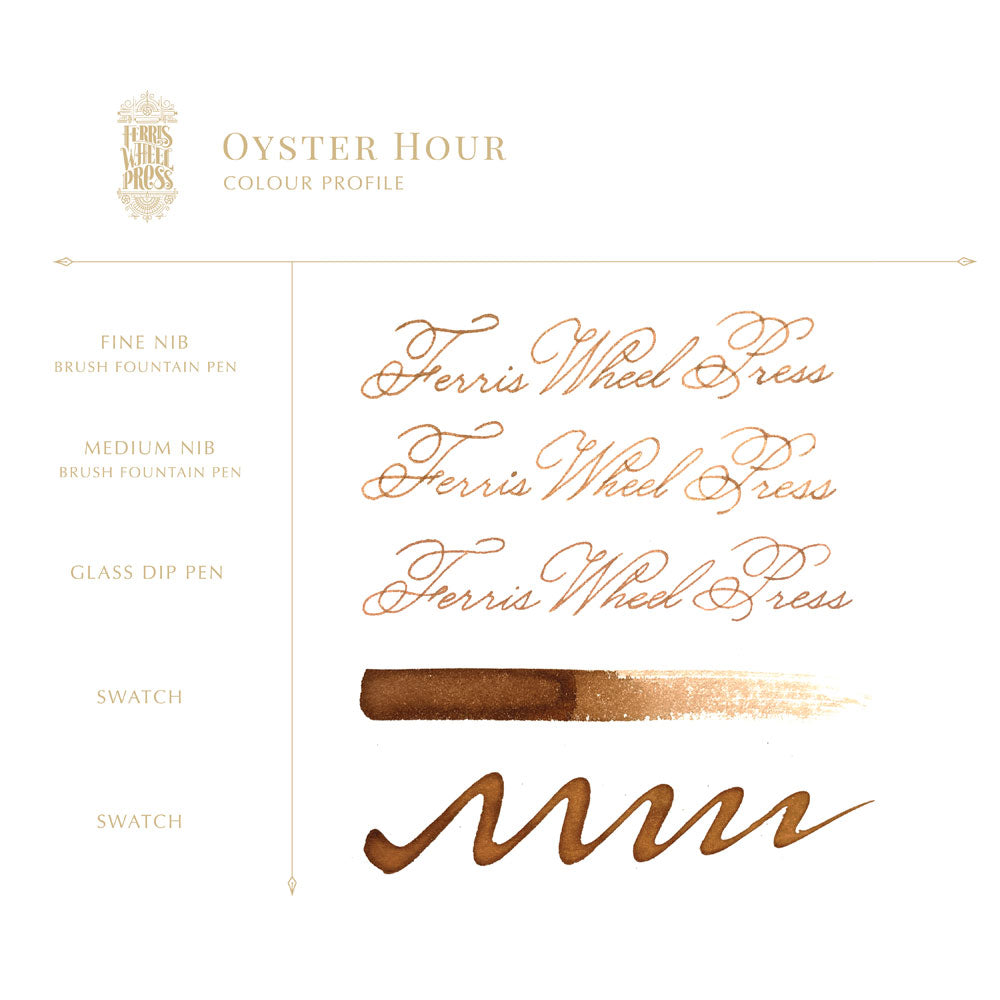 Ferris Wheel Press Fountain Pen Ink Oyster Hour 38ml - Cafe Supply