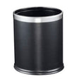 10L Round Leatherette Dual Bin - Black - Cafe Supply