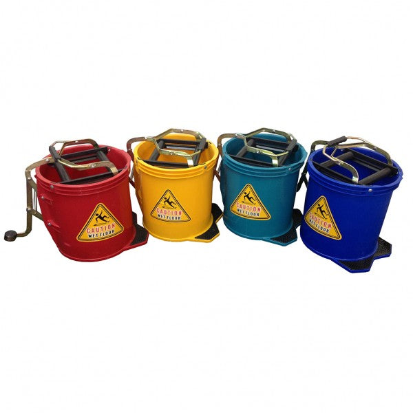 16L Wringer Mop Bucket - Yellow. (Pack of 2) - Cafe Supply
