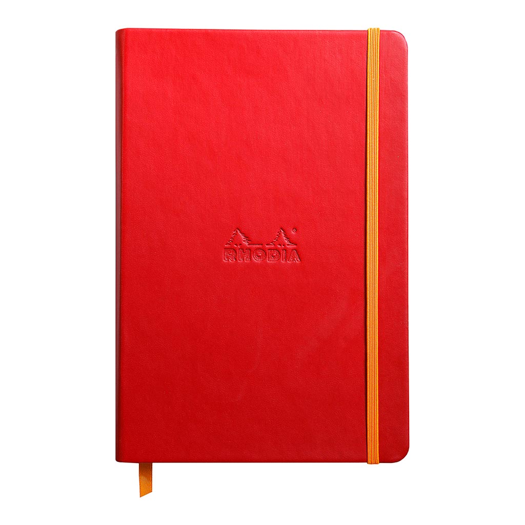 Rhodiarama Hardcover Notebook A5 Blank Poppy - Cafe Supply