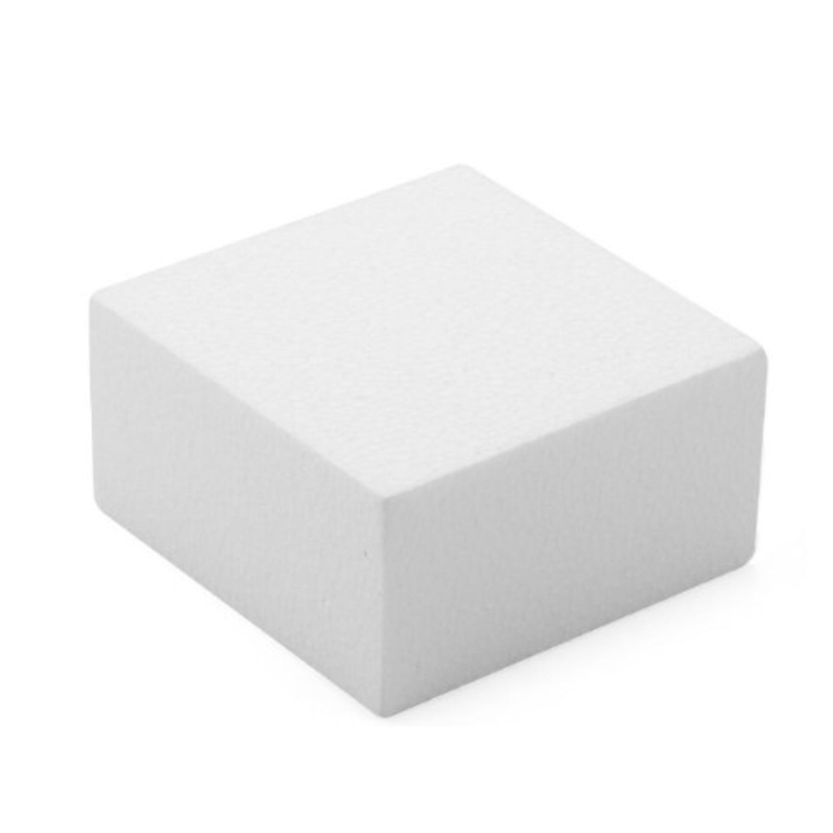 6" Square Cake Dummy, 75mm deep, Polystyrene - Cafe Supply