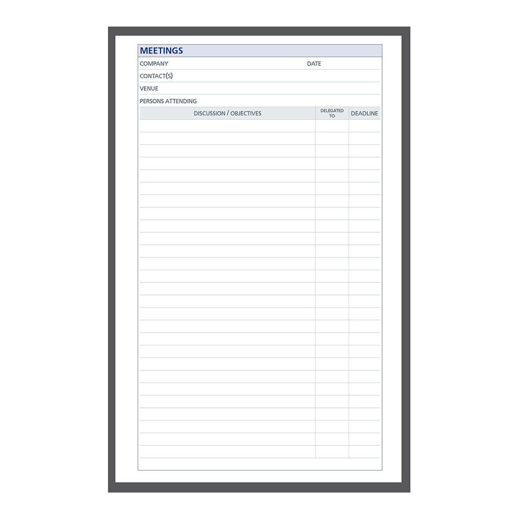 Debden Desk Dayplanner Refill Meetings - Cafe Supply