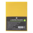 OSC L Shaped Pockets A4 Yellow, Pack of 12 - Cafe Supply