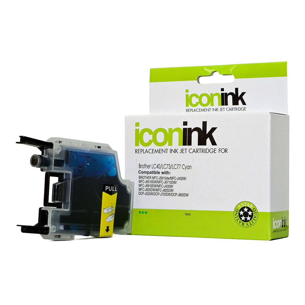 Icon Compatible Brother LC77 LC73 LC40 Cyan Ink Cartridge - Cafe Supply