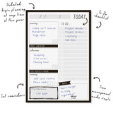 Pukka Carpe Diem Daily Planner Pad Black - Cafe Supply