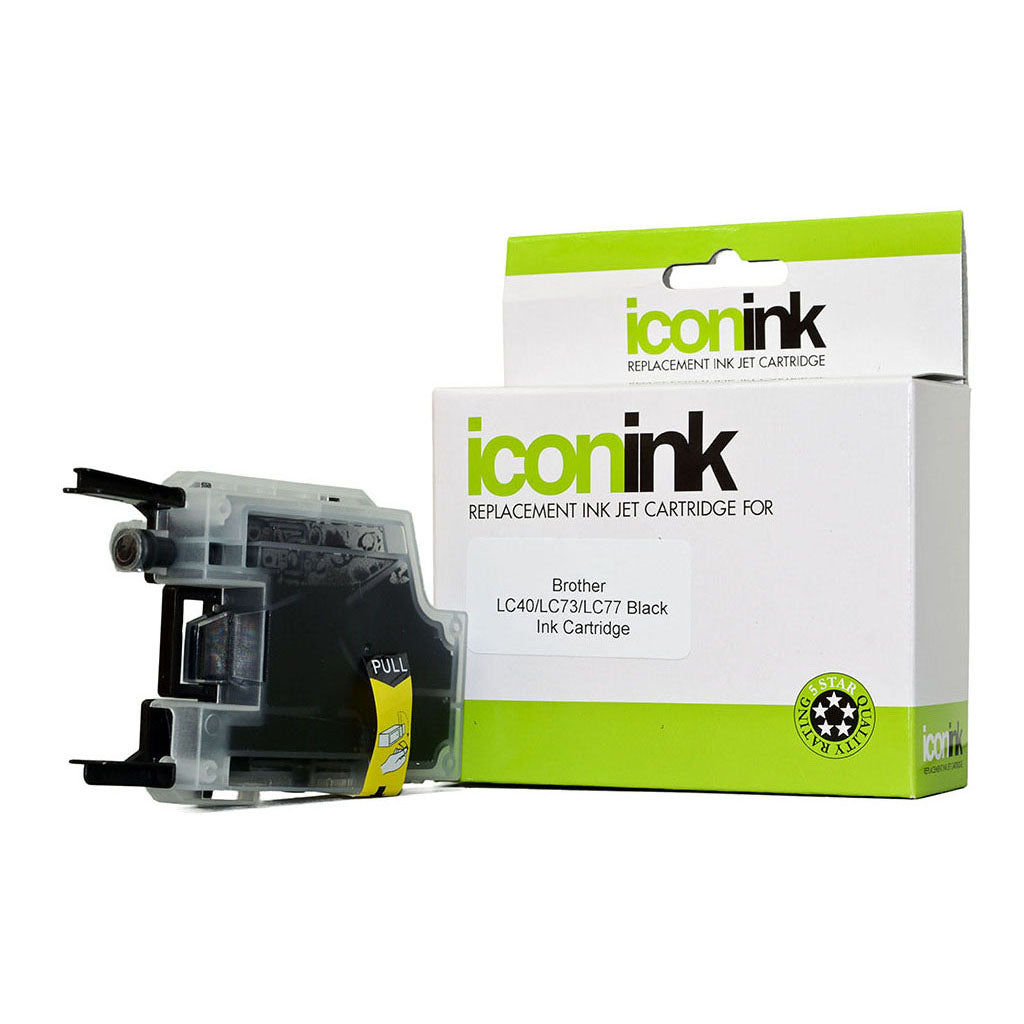 Icon Compatible Brother LC77 LC73 LC40 Black Ink Cartridge - Cafe Supply