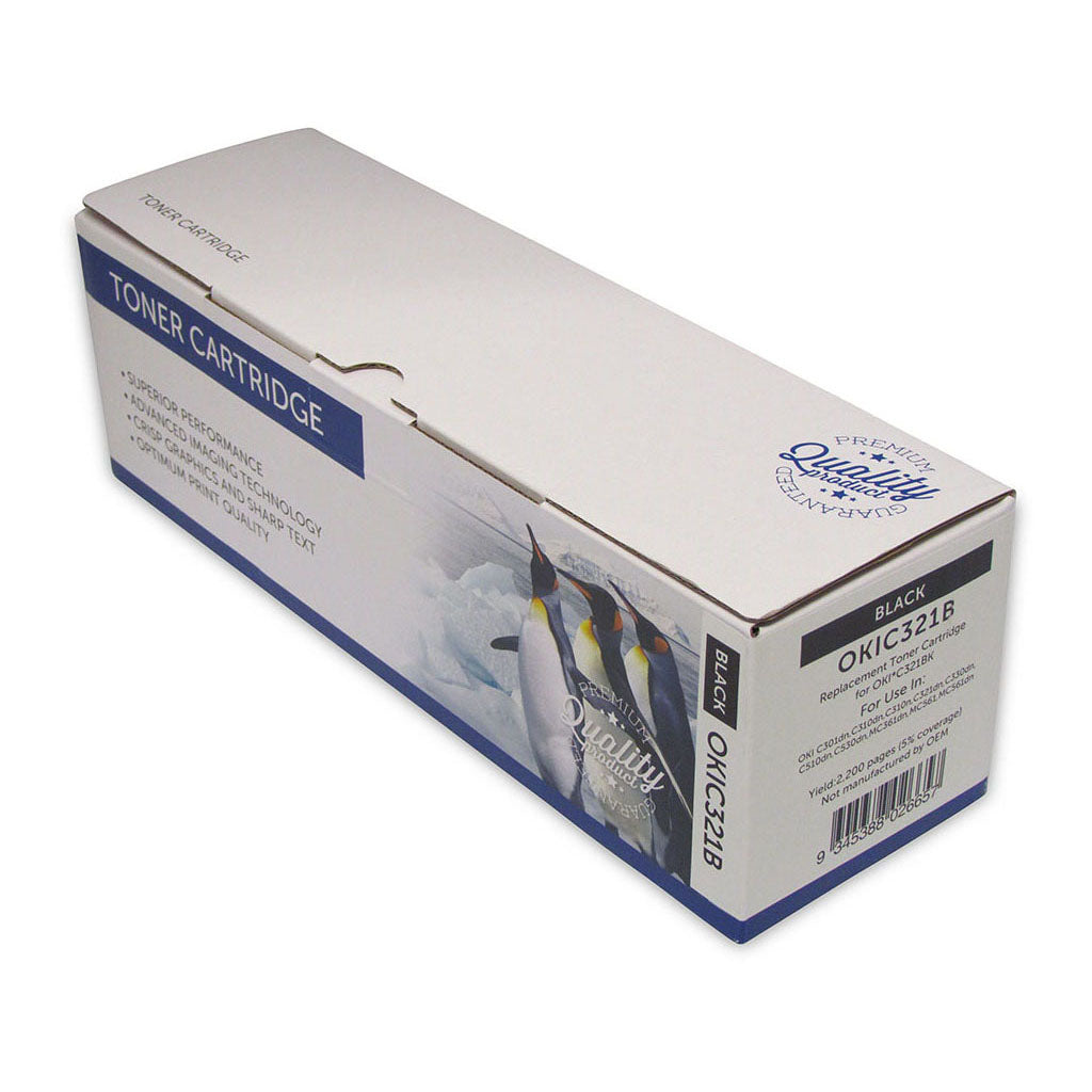 Icon Compatible OKI C301 C321 MC342 Black Toner Cartridge (44973548) - Cafe Supply