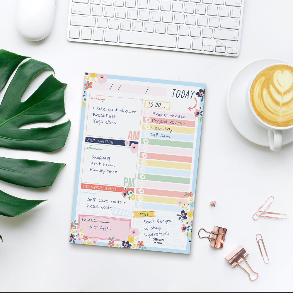 Pukka Carpe Diem Daily Planner Pad Ditzy Floral - Cafe Supply