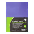 OSC L Shaped Pockets A4 Purple, Pack of 12 - Cafe Supply