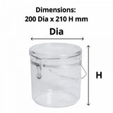 Acrylic Storage Canister w Handle 4.5L - Cafe Supply