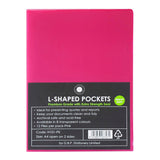 OSC L Shaped Pockets A4 Pink, Pack of 12 - Cafe Supply