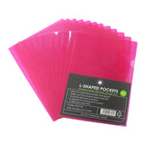 OSC L Shaped Pockets A4 Pink, Pack of 12 - Cafe Supply