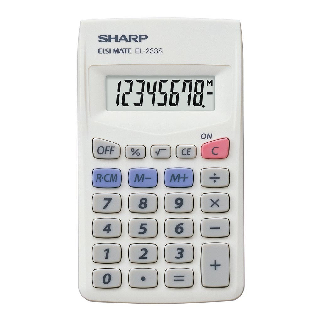 Sharp EL-233SB Pocket Calculator - Cafe Supply