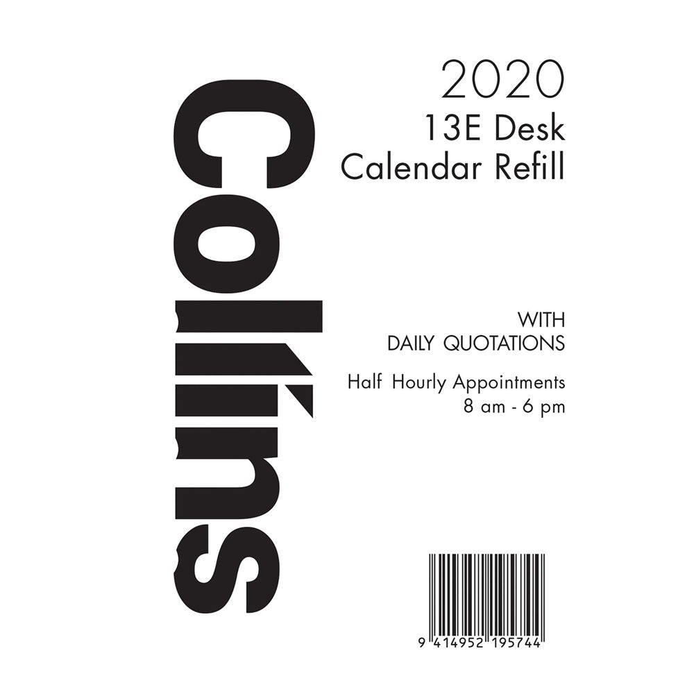 Collins Calendar Refill 13E Side Opening Even Year - Cafe Supply