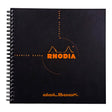 Rhodia Reverse Book Spiral 210x210mm Dotted Black - Cafe Supply
