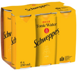 Schweppes Indian Tonic Water Cans 6 x 250ml - Cafe Supply