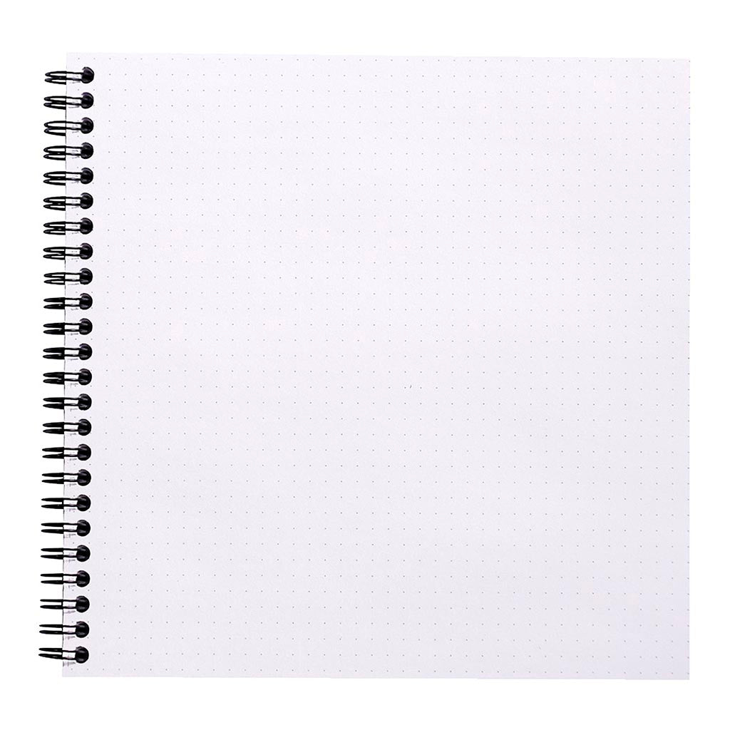 Rhodia Reverse Book Spiral 210x210mm Dotted Black - Cafe Supply