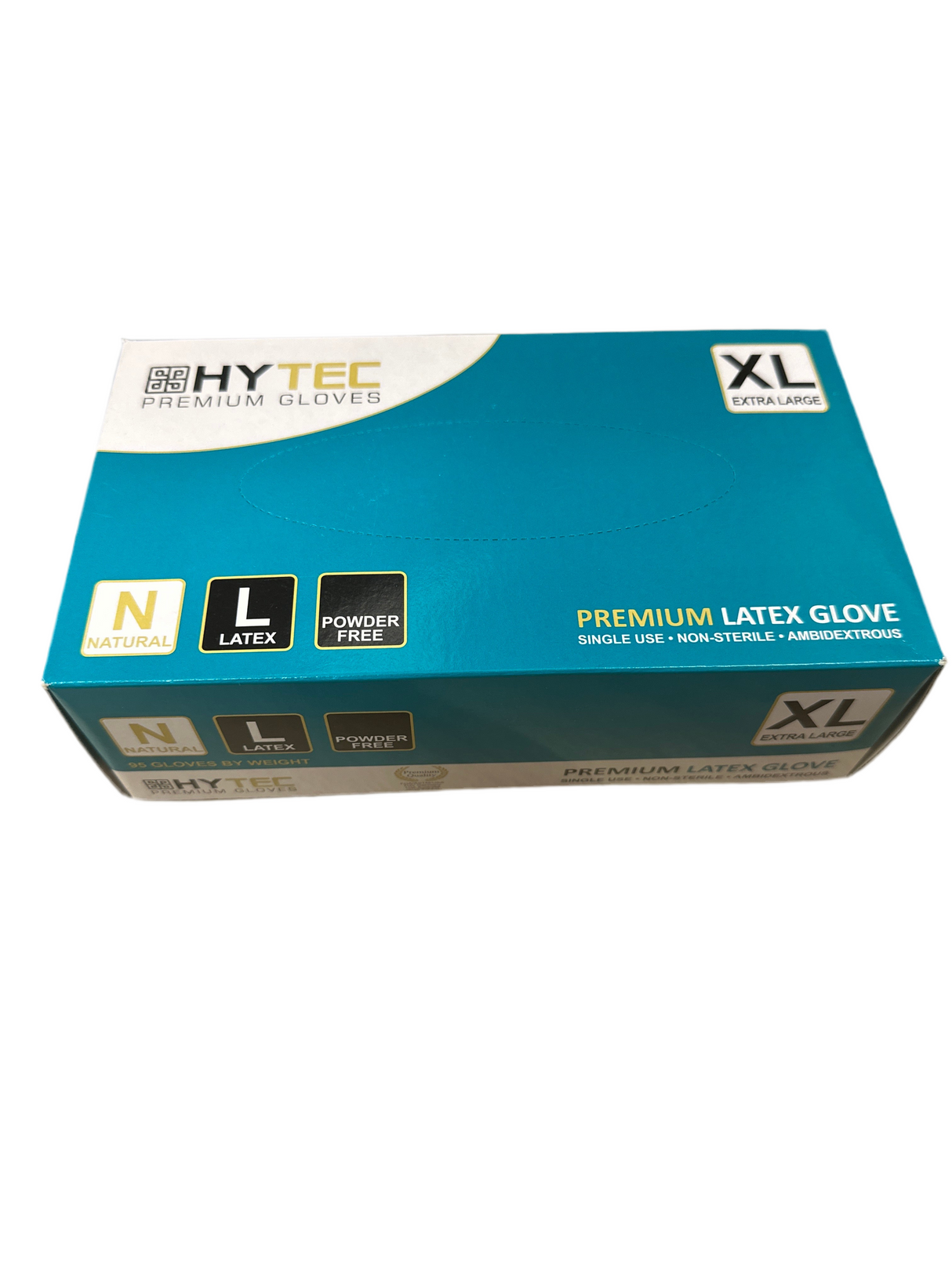 Hytec Natural Latex Powder Free Disposable Gloves X Large - Cafe Supply