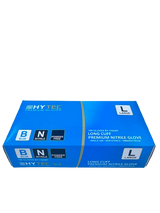 Hytec Blue Long Cuff Nitrile Gloves, Powder Free - Cafe Supply