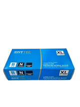 Hytec Blue Long Cuff Nitrile Gloves, Powder Free - Cafe Supply