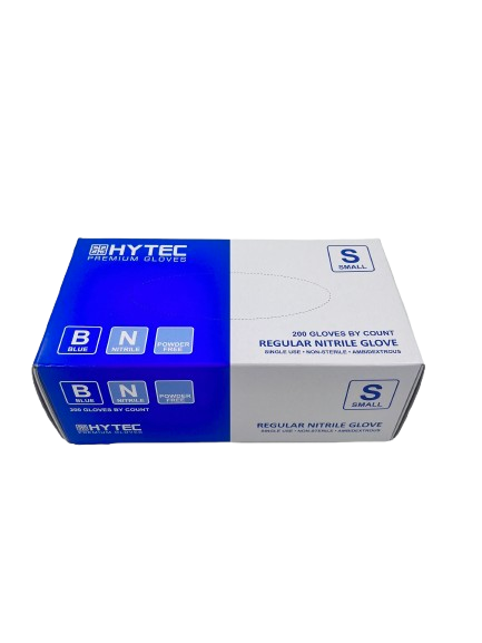 Hytec Blue Regular Nitrile Gloves, Powder Free - Cafe Supply