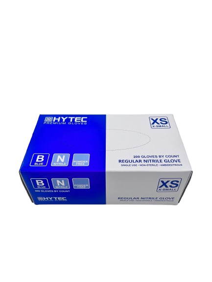 Hytec Blue Regular Nitrile Gloves, Powder Free - Cafe Supply