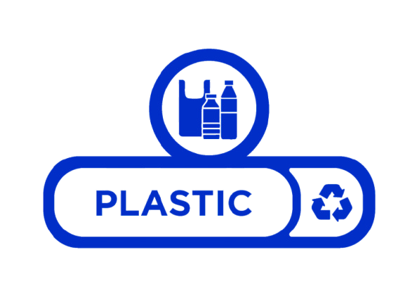 Rubbermaid Slim Jim Recycling Station Label - Custom Printed Labels - Cafe Supply