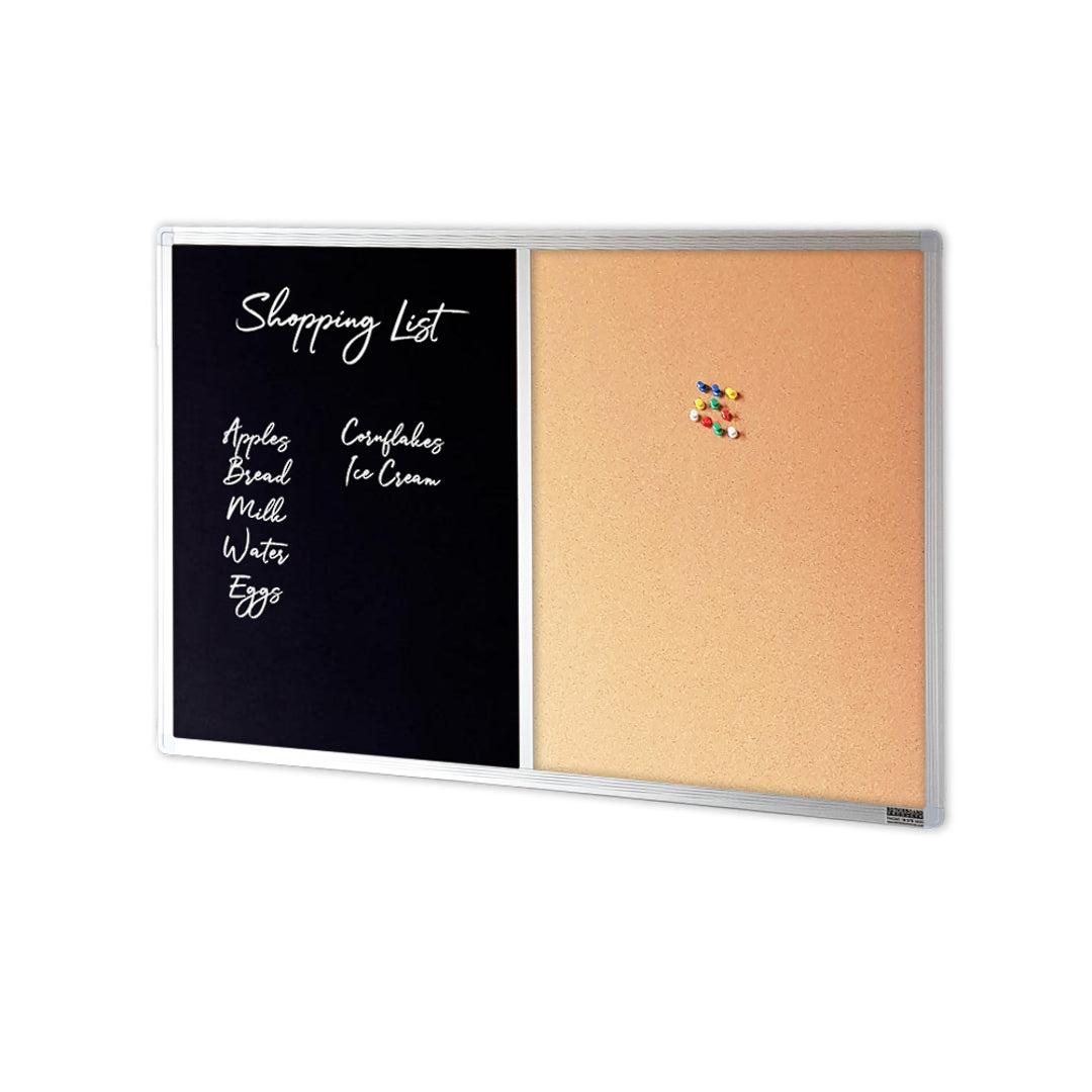 COMBIBOARD | Chalkboard + Corkboard | Aluminium Frame - Cafe Supply