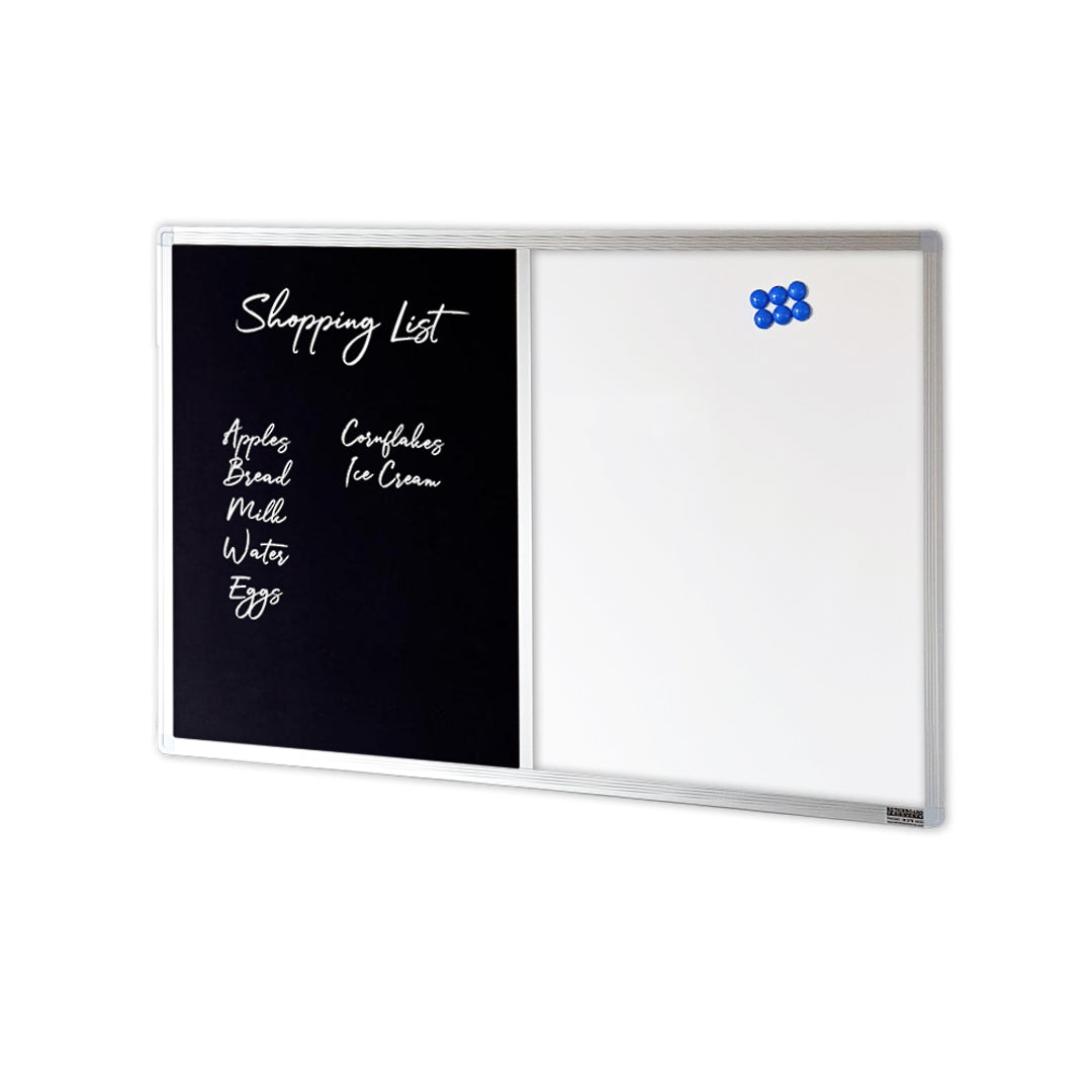 COMBIBOARD | Whiteboard + Chalkboard | Aluminium Frame - Cafe Supply