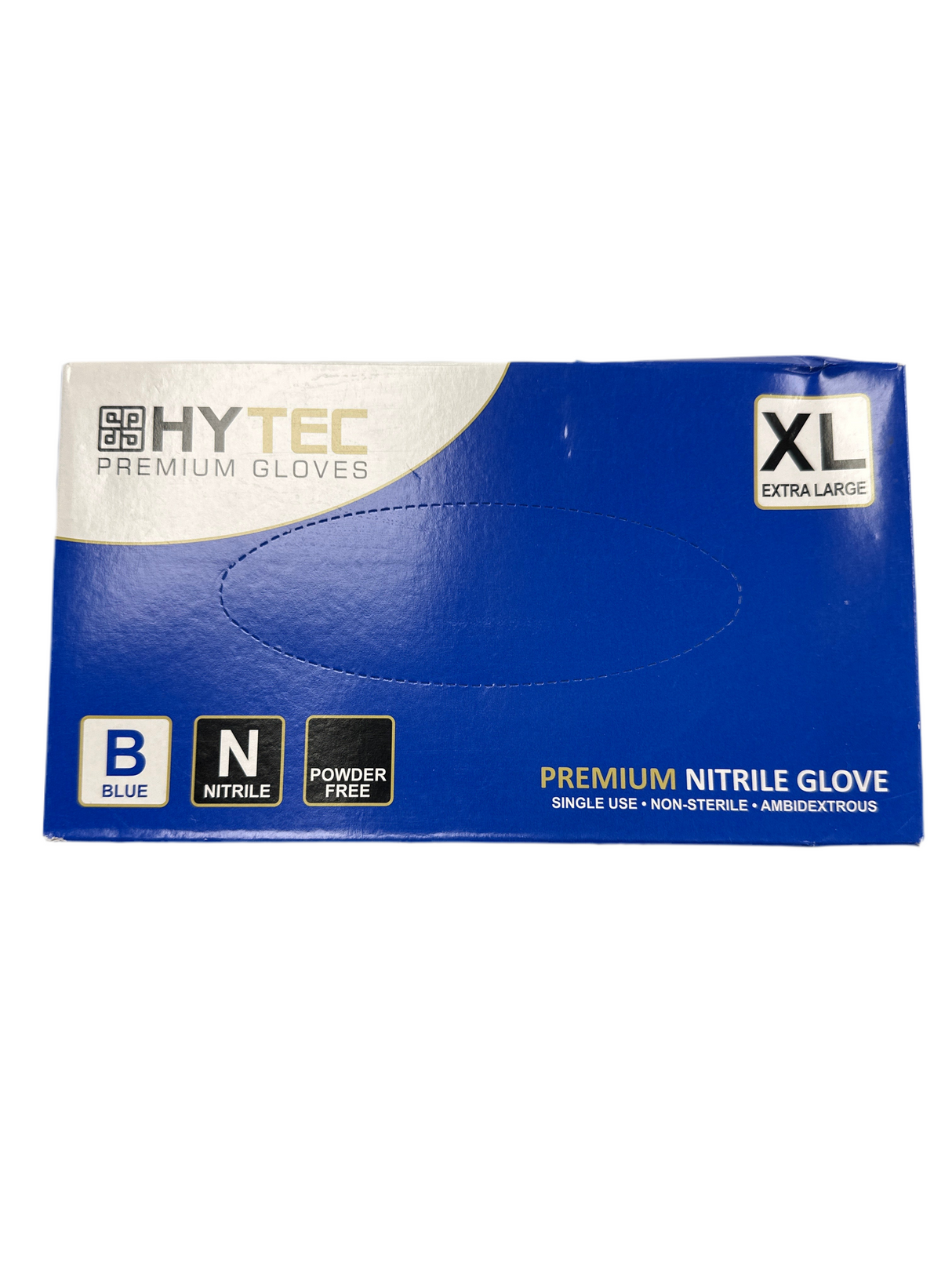 Hytec Blue Nitrile Powder Free Disposable Gloves X Large - Cafe Supply