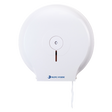 Pacific Hygiene Single Jumbo Toilet Roll Dispenser - White - Cafe Supply