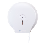 Pacific Hygiene Single Jumbo Toilet Roll Dispenser - White - Cafe Supply